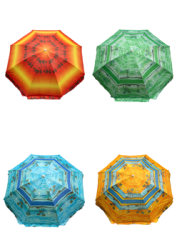 Зонт пляжный фольгированный с наклоном (4 расцветок) 200 см 12 шт/упак М44459 - фото 13